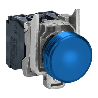 Lampa Pilot Completa Albastra Ø22, Lentila Simpla Cu Led Integral De 110 - 120 V