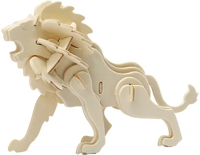 Puzzle 3D din lemn Creativ Company - Leu