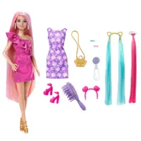 Papusa cu par multicolor si accesorii Barbie Fun and Fancy