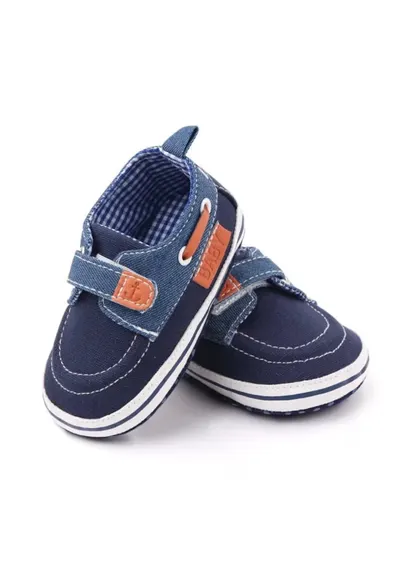 Pantofi casual Model AL 16630 - pentru bebelusi - Textil - Denim - Albastru