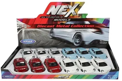 Mașinuță metalică Welly – Porsche Taycan Turbo S, scară 1:24