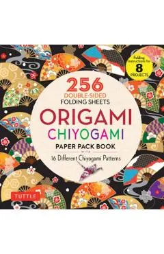 Origami Chiyogami Paper Pack Book: 256 Double-Sided Folding Sheets (Includes Instructions for 8 Projects)