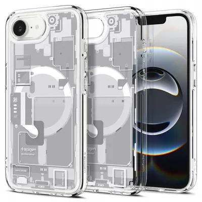 Husa MagSafe pentru Apple iPhone 17e / 16e, Spigen, Ultra Hybrid Zero One, Alba ACS09142