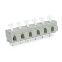 PCB terminal block; push-button; 2.5 mm²; Pin spacing 10/10.16 mm; 24-pole; CAGE CLAMP®; commoning option; 2,50 mm²; gray
