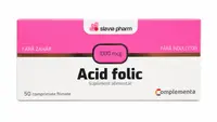 Acid folic 1000mcg, 50 comprimate, Slavia Pharm