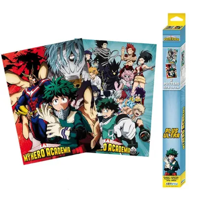 Set 2 postere - My Hero Academia - Artworks, 52 X 38 cm