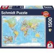 Puzzle Schmidt: Harta lumii, 1500 piese