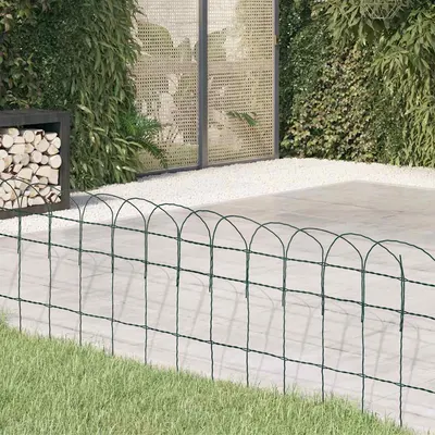 vidaXL Gard delimitare grădină fier vopsit electrostatic 10 x 0,4 m