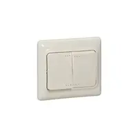 Double Intrerupator cu indicator Kaptika -verde LED 1 mA -10 AX-250 V~ -ivory