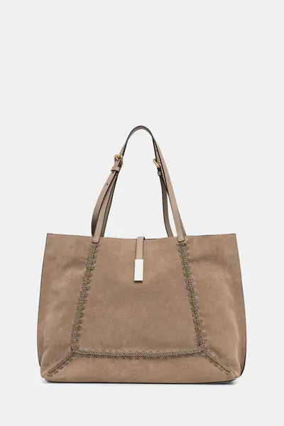 Pollini tote bag pentru femei, din piele întoarsă