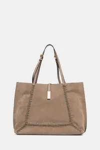 Pollini tote bag pentru femei, din piele întoarsă