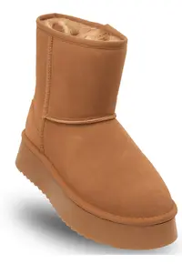 Ghete dama - SCW421P09/01 TIR PLATFORM - maro - piele naturala