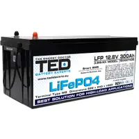 Acumulator Lithium LiFePo4 12V 300Ah, Smart BMS & Bluetooth, TED Electric TED007438, pentru UPS sau invertor solar