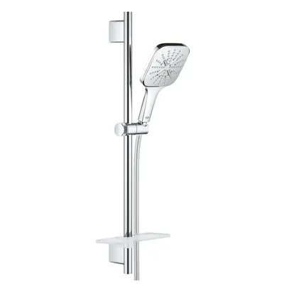 Coloana de dus Grohe Rainshower SmartActive Cube 130 26583000, 1/2, universala, 600 mm, 3 pulverizari, etajera, 1.75 m, anti-calcar, Crom