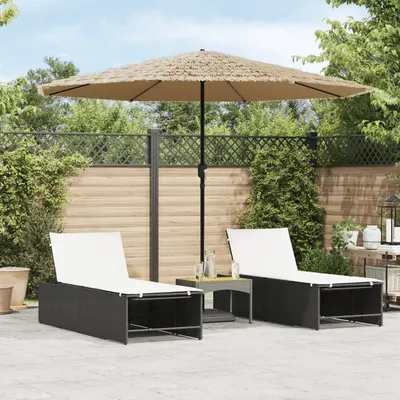 Gossi umbrela soare de gradina cu stalp din otel, maro 324x324x247 cm