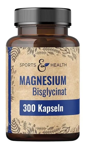 Magneziu bisglicinat, 133 mg, 300 capsule, Sports & Health Solutions