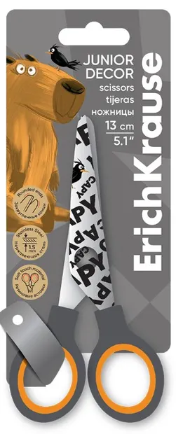 Foarfecă Erich Krause Junior Decor - Happy Capy, 13 cm