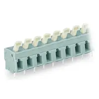 PCB terminal block; push-button; 2.5 mm²; Pin spacing 7.5/7.62 mm; 2-pole; suitable for Ex-e applications; CAGE CLAMP®; commoning option; 2,50 mm²; light gray