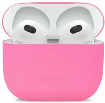 Husă pentru căști Holdit - Silicone, AirPods 3, roz
