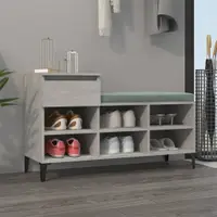 Gossi pantofar, gri beton, 102x36x60 cm, lemn prelucrat