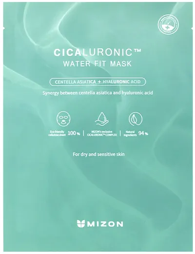 Mizon Cicaluronic Mască de față cu folie Water Fit, 24 g