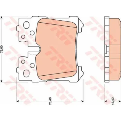 Set placute frana, frana disc TRW GDB3475