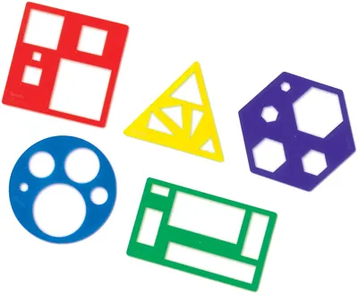 Set șabloane Learning Resources - Forme geometrice, 5 buc