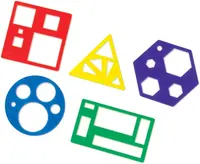 Set șabloane Learning Resources - Forme geometrice, 5 buc