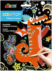 Scratch desene Avenir - Dragonii, 4 buc.