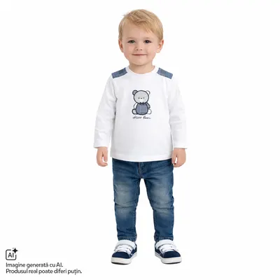Bluza copii Chicco, Alb cu model, 01705-70MFCO