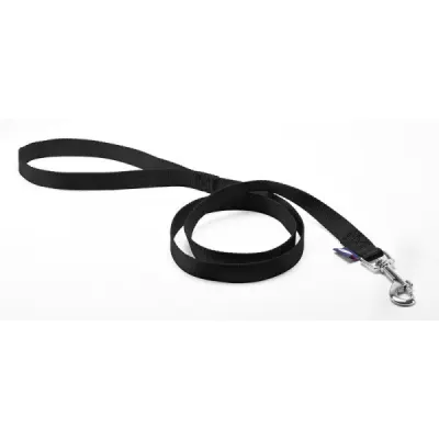Lesa pentru caini din nylon neagra M 1,9 x 100 cm