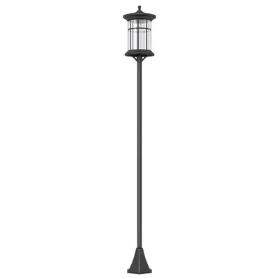 Outsunny Lampă Solară, Lumină Stradală în Aer Liber, Impermeabil pentru Terasă, Grădină, Curte, Cale, 23.5x23.5x184 cm, Alb | Aosom Romania