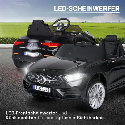 Masinuta electrica pentru copii Nichiduta Mercedes CLS350 Black 12V 60W,telecomanda,unitate audio cu display si slot card, usi cu deschidere,faruri led