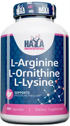 L-Arginine L-Ornithine L-Lysine, 100 capsule, Haya Labs