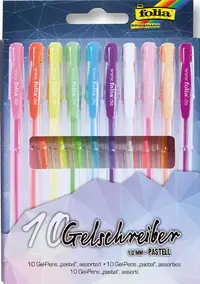 Pixuri cu gel colorate Folia - 10 culori pastelate