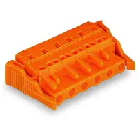 1-conductor female plug; Locking lever; 2.5 mm²; Pin spacing 7.62 mm; 9-pole; 2,50 mm²; orange