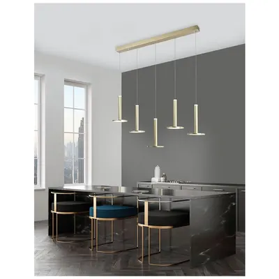 Lampa suspendata PALENCIA Brush Aluminiu & Acrylic LED 53 Wat 230 Volt 1967Lm 3000K IP20