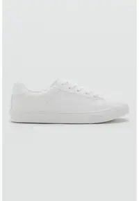 Pantofi sport low-cut de piele ecologica - Alb