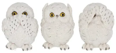 Set de statuete Nemesis Now Adult: Gothic - Three Wise Owls, 8 cm