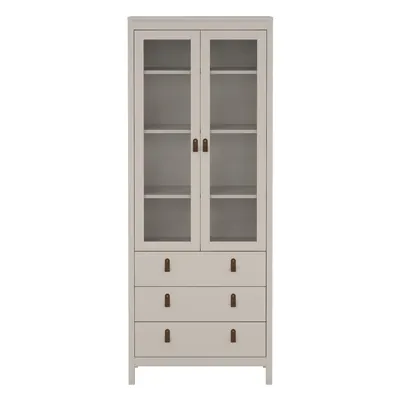 Vitrină grej 78x199x33 cm Madrid – Tvilum