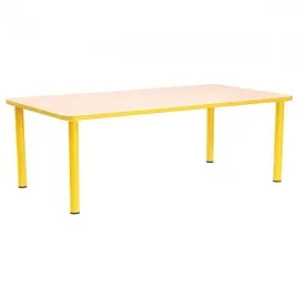 Masa gradinita - Bambino - Dreptunghiulara - Cant colorat - marimea 1 - Galben