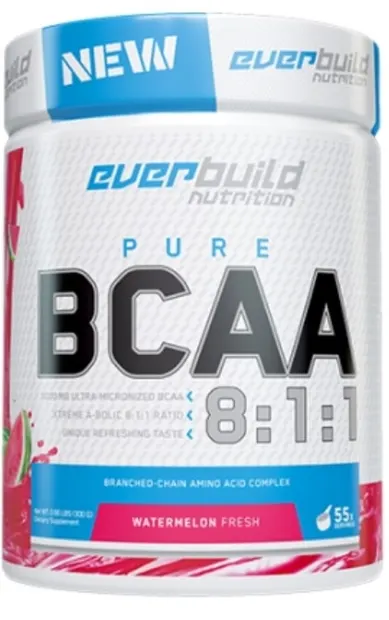 Pure BCAA 8:1:1, cireșe și lime, 300 g, Everbuild