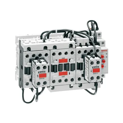 Ansamblu complet pornire stea triunghi, fara carcasa, cu releu de timp pan la 12 secunde si maxim 30 opreatii pe ora , Curent maxim de lucru 28A. bobina tensiune 400VAC 50/60HZ