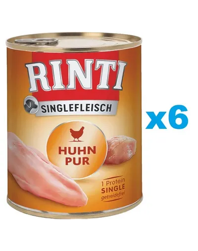 RINTI Singlefleisch Chicken Pure 6x400 g pui, hrana caini