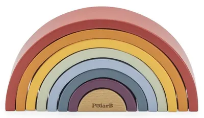 Jucărie pentru copii Viga Toys PolarB - Curcubeu Montessori, 8 piese