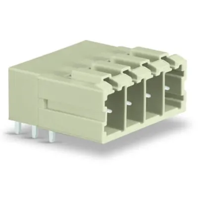 THT male header; 1.0 x 1.2 mm solder pin; angled; 100% protected against mismating; Pin spacing 7.62 mm; 8-pole; light gray