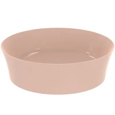 Lavoar pe blat roz lucios 40 cm, rotund, fara preaplin, Ideal Standard Ipalyss