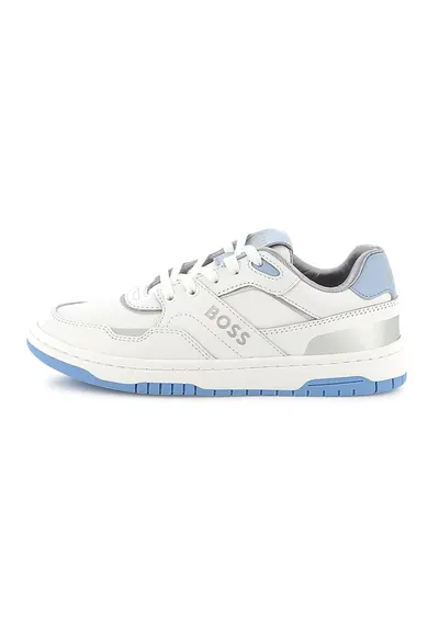 Pantofi sport cu detalii logo - Alb/Albastru pastel