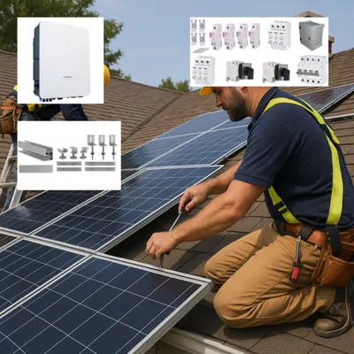 Sistem complet Fotovoltaic trifazat la Cheie montaj pe acoperis tabla 5 kW cu montaj si dosar de prosumator inclus