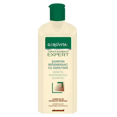 Sampon regenerant cu keratina Tratament Expert, Gerovital, Farmec | 250 ml